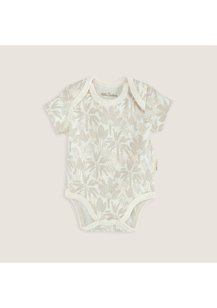 Jungle Baskılı Body Ekru