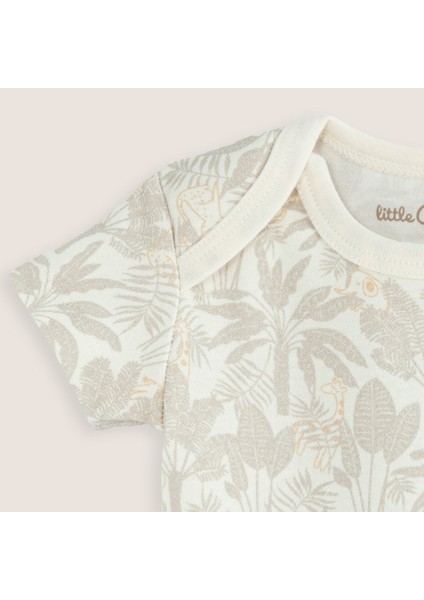 Jungle Baskılı Body Ekru fiyatları