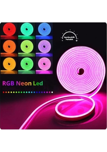 5metre Şerit Animasyonlu Tak Çalıştır Kumandalı Rgb Şerit Işık Aydınlatma Parti LED