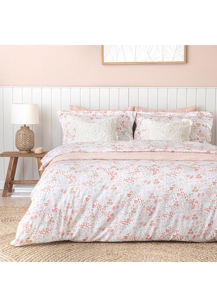 Aralıa Baskılı Nevresim Seti Double Renkli