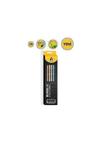 Bl Metalik Kurşun Kalem 2B, *4 (1 Adet)