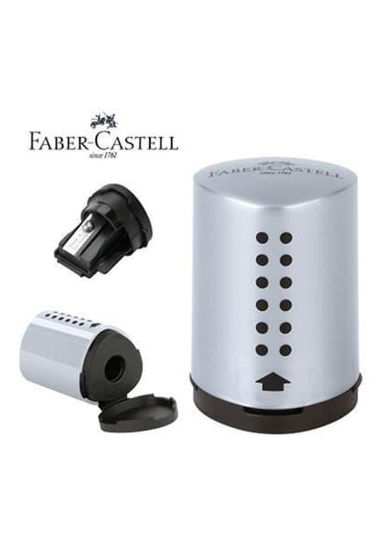 Faber Castell Mini Grip Kalemtraş Gri Yeni