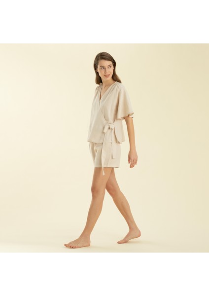 Tejıdo Şortlu Takım Bej modelleri