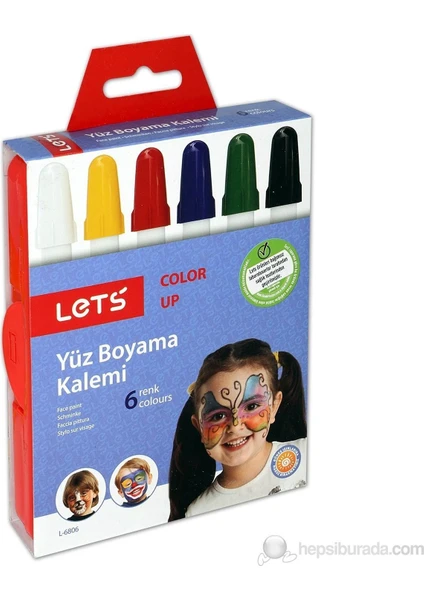 Lets Yüz Boyası Çevirmeli 6 Renk L-6806