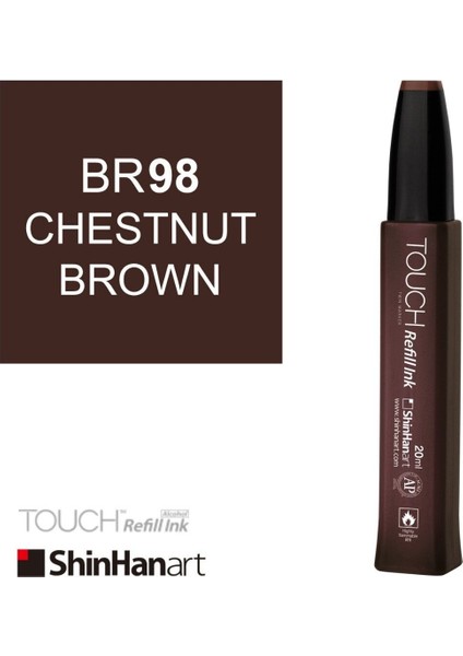 Touch Ink Alkol Bazlı Mürekkep 20ML BR98 Chestnut Brown