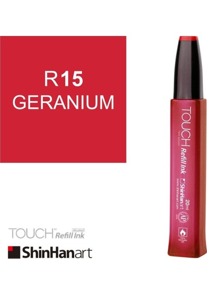 Touch Ink Alkol Bazlı Mürekkep 20ML R15 Geranium