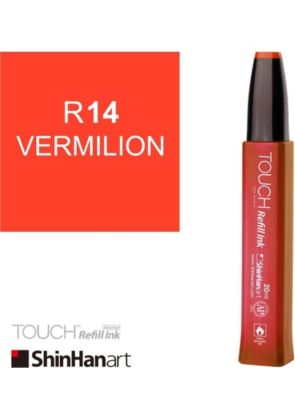 Touch Ink Alkol Bazlı Mürekkep 20ML R14 Vermilion