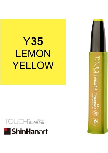 Touch Ink Alkol Bazlı Mürekkep 20ML Y35 Lemon Yellow