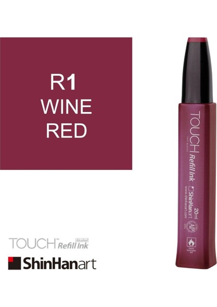 Touch Ink Alkol Bazlı Mürekkep 20ML R1 Wine Red
