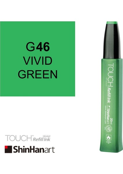 Touch Ink Alkol Bazlı Mürekkep 20ML G46 Vivid Green