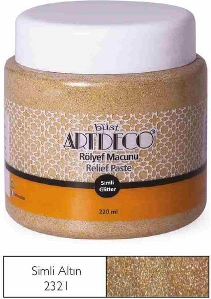 Simli Rölyef Macunu 220 Ml Altın 2321
