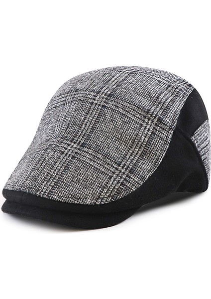 Patchwork Çizgili Şapka Açık Gölge Ördek Dil Şapkası (Yurt Dışından)