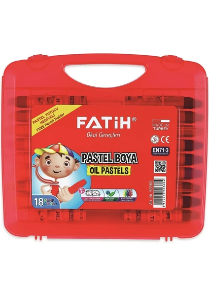 King Size Pastel Boya 18 Renk (Çantalı)