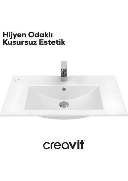 Su Etajer Uyumlu Lavabo 80 cm modelleri