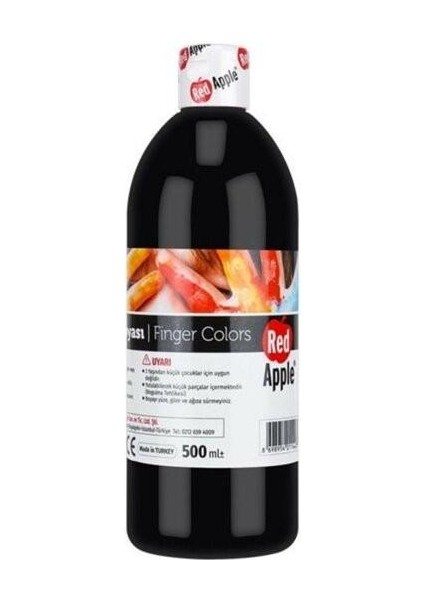 Red Apple  Parmak Boyası 500 Gr Siyah 1*24