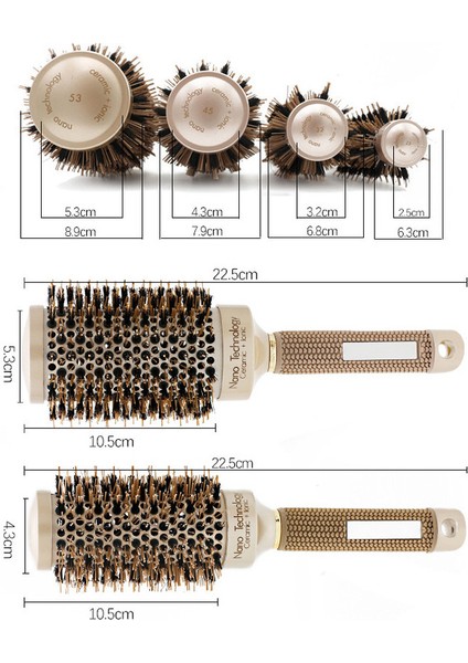 25 mm Extra Uzun Gövde Salon Tipi Nano Teknoloji Seramik + Iyonik Termal Fön Saç Fırçası (Yurt Dışından)