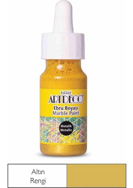 Metalik Ebru Boyası 30 Ml Altın 21