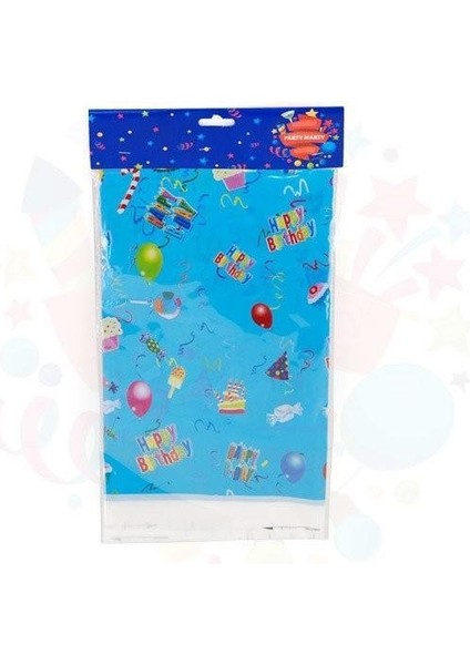 Masa Örtüsü Temalı Happy Mavi
