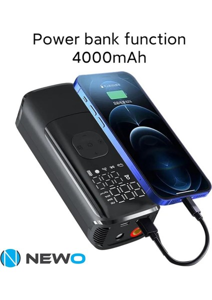Şarjlı Lastik Şişirme Pompası Işıklı KP01