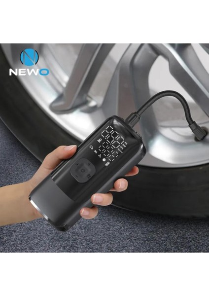 Şarjlı Lastik Şişirme Pompası Işıklı KP01