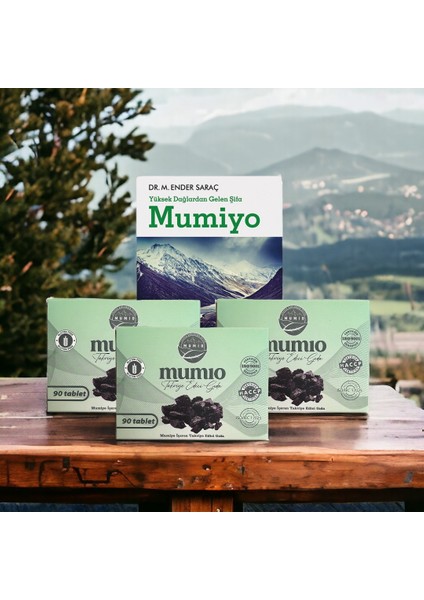 Mumiyo(Shilajit) İçeren Takviye Edici Gıda 3'lü 90 Tablet - Yüksek Dağlardan Gelen Şifa Mumiyo - M. Ender Saraç