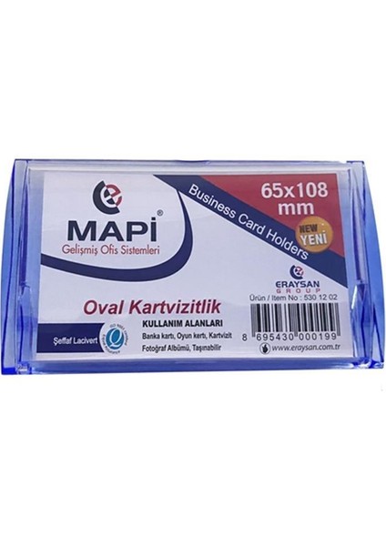 Kartvizitlik Oval Şeffaf Lcv. 65MMX108MM