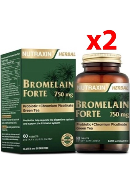 Bromelain Forte 60 Tablet - 2 Adet