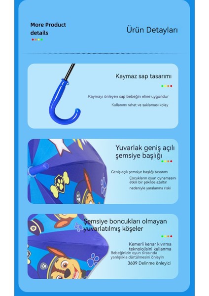 Paw Çocuk Şemsiyesi Anti-Uv Şemsiye Uzun El Karikatür Şemsiye (Yurt Dışından) fırsatları