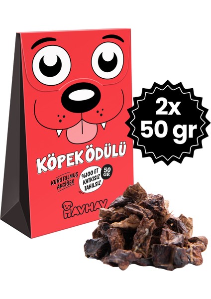 Doğal Köpek Ödülü 2 Adet Katkısız Köpek Ödül Maması Seti 2x50 G %100 Kurutulmuş Dana Et