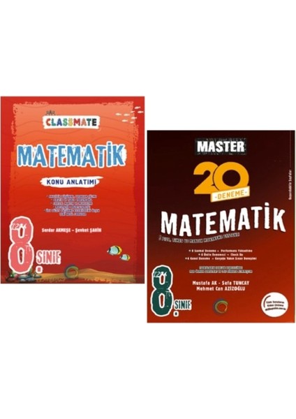 8. Sınıf Classmate Matematik Konu Anlatımı - Master Matematik 20 Deneme 2'li Set