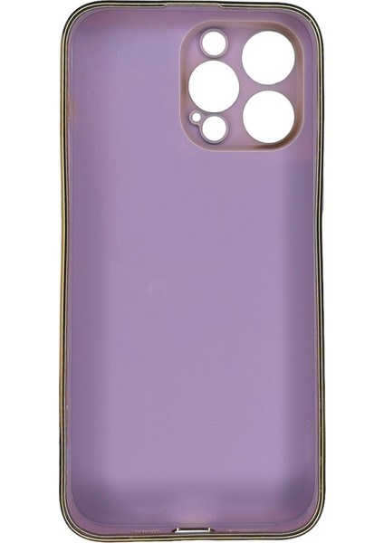 iPhone 14 Pro Max Bakır Detaylı Mor Parlak Silikon Kılıf fırsatları