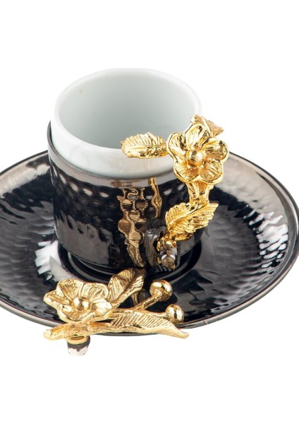 Kahve Fincanı Bakır Fincan Porselen Fincan Altın Japon Güllü Kahve Fincanı Siyah fiyatları