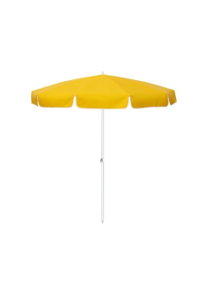Bidonlu Düz Sarı Renk 200 cm Şemsiye 10 Telli 2 Metre Şemsiye XSTK202402X