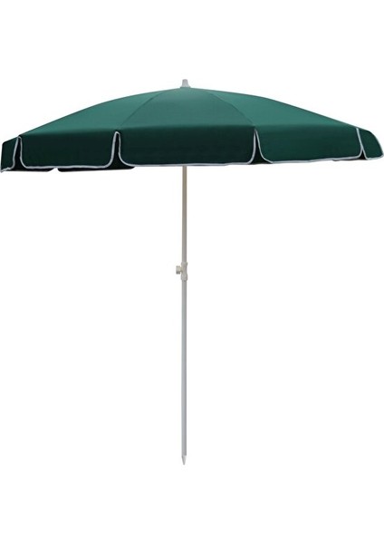 Bidonlu Düz Yeşil Renk 200 cm Şemsiye 10 Telli 2 Metre Şemsiye XSTK202402X