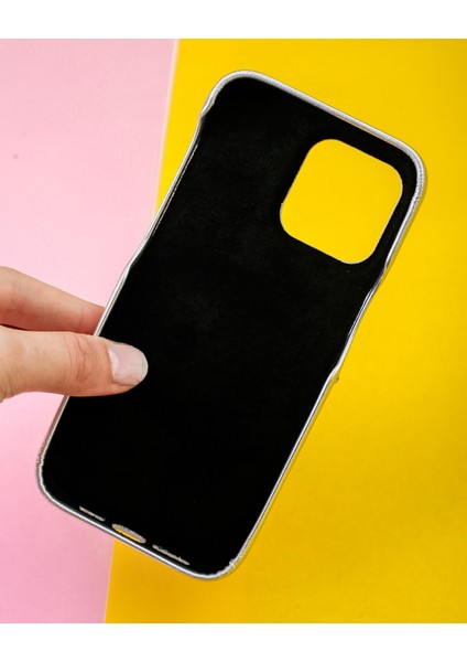 Paladyum Case iPhone 15 Promax Uyumlu Lüks Gümüş Yıldızlı Taşlı Püsküllü Kılıf