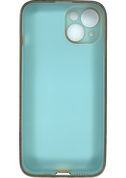 iPhone 14 Bakır Detaylı Turkuaz Parlak Silikon Kılıf fırsatları