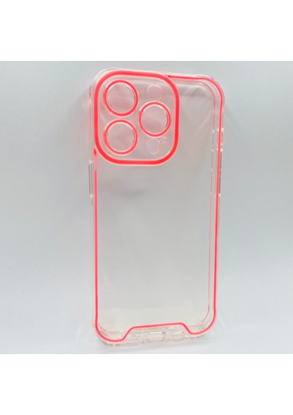 iPhone 14 Pro Kırmızı Fosforlu Şeffaf Silikon Kılıf modelleri