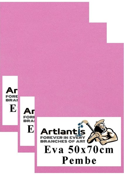 Pembe Eva 50X70 cm 3 Adet Eva Süngeri Okul Kreş Anasınıfı Elişi Etkinlikleri