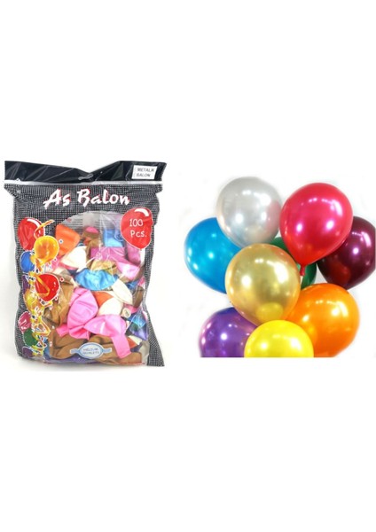 Metalik Balon 10LU Paket Karışık