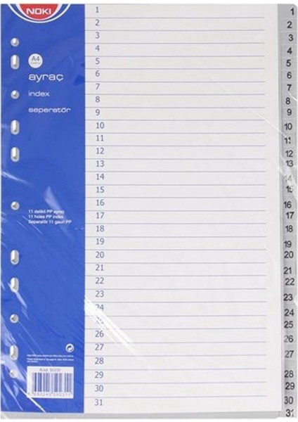 Ayraç Pp 1-31 Rakam