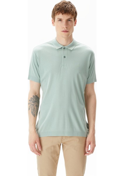 Erkek Yeşil Classic Fit Kısa Kollu Polo Yaka T-Shirt K45329T.3HP