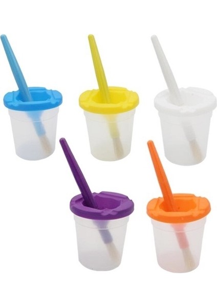 Çocuk Plastik Kalem Kupası Grafiti Boyama Fırça Seti - Çok Renkli (Yurt Dışından)