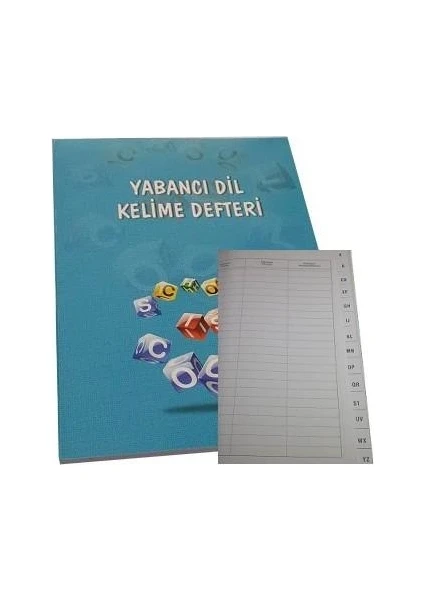 Yabancı Dil Kelime Defteri 4 Yapraklı 14x20