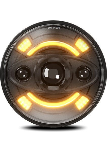 Hi/lo Işın, Drl ve Dönüş Sinyali ile 1 Adet 7 Inç LED (Yurt Dışından)