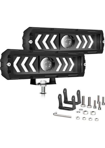 2 Adet 6 Inç LED Çalışma Lambası Çubuğu Sürüş Sis Lambası (Yurt Dışından)