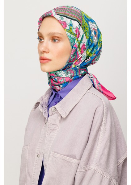 40 Yama Desen Dijital Soft Eşarp