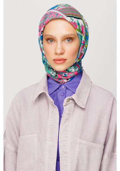 40 Yama Desen Dijital Soft Eşarp