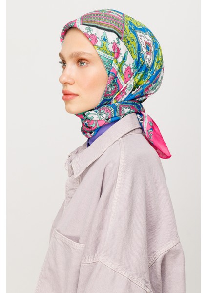 40 Yama Desen Dijital Soft Eşarp