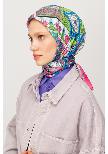 40 Yama Desen Dijital Soft Eşarp