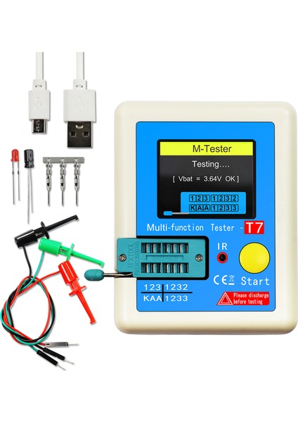Transistör Metre Lcr-T7 Çok Fonksiyonlu Kapasitans (Yurt Dışından)